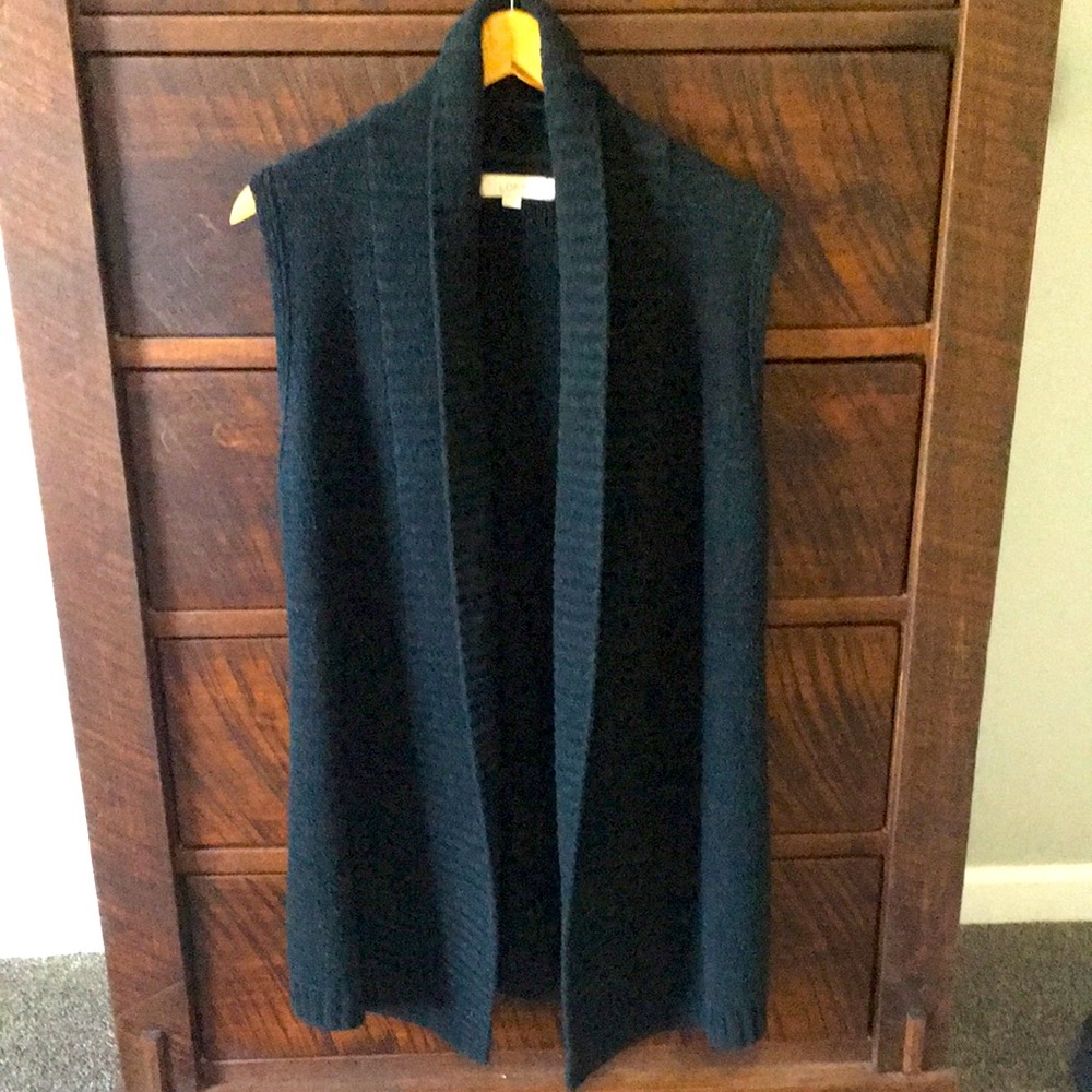 Loft dark green sweater vest